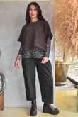 Bobby Mesh Layering Top Sana Leopard Deep Khaki